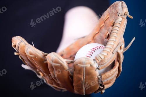 Preview: Old Vintage Baseball Background. Shallow focus