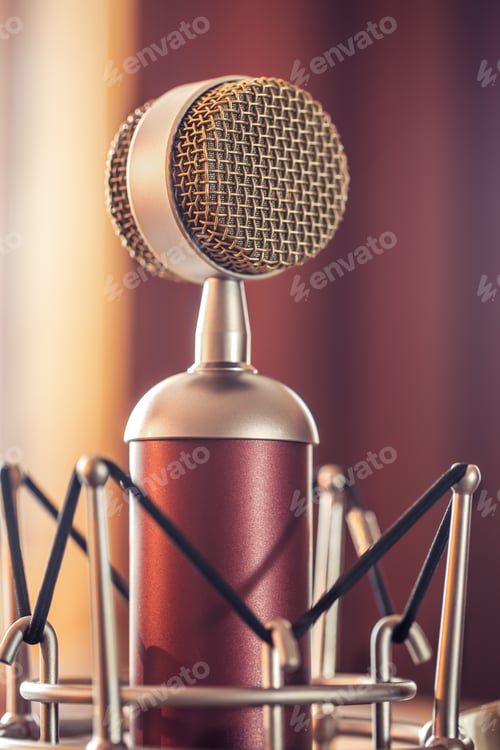 Preview: Professional microphone for sound recording, macro photography.