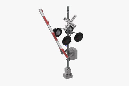 Preview: Detailed Railroad Crossing Signal Gate