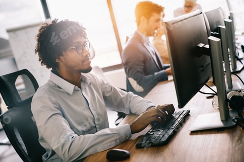 Preview: Software engineers working on project and programming in company