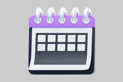 Preview: Purple topped calendar