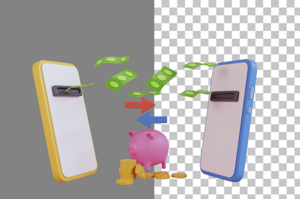 Preview: Money Payment Transfer System Online 3D Icon