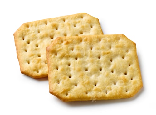 Preview: two crackers on white background