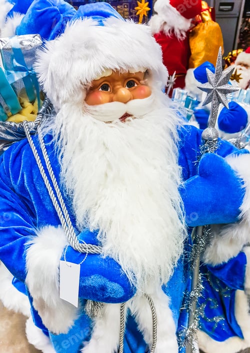 Preview: Santa Claus toy in supermarket.
