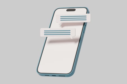 Visualização: Smartphone com aplicativo de mensagens.