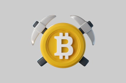 Vorschau: Kryptomünze mit Spitzhacken