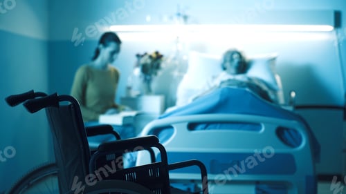 Preview: Woman assisting a senior patient at the hospital