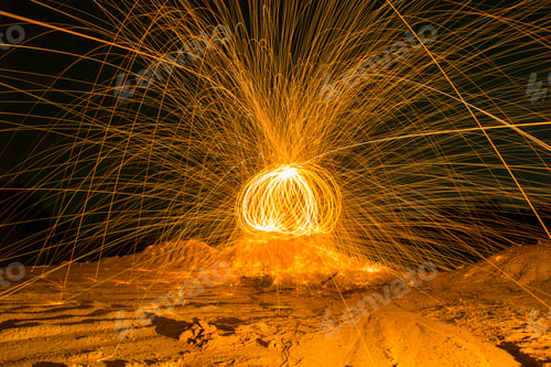 Preview: Burning steel wool fireworks post-process HDR Style