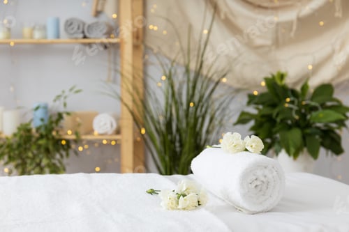 Preview: Concept of spa, relax and self care with spa accessories