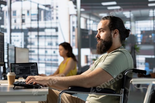 Preview: Engineer in office utilizing cloud computing resources
