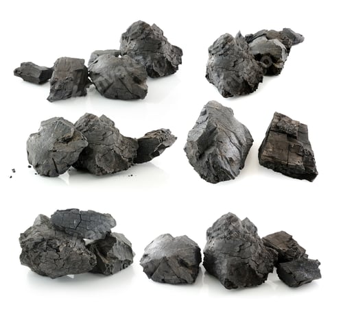 Preview: coal isolated on white background