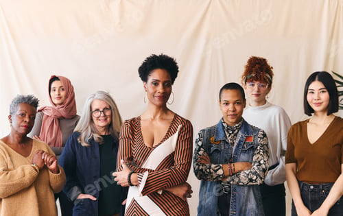 Preview: International Women's Day portrait of confident Women