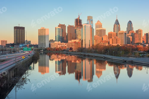 Preview: Philadelphia, Pennsylvania, USA Downtown Skyline on the Schuylkill River