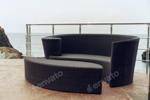 Preview: Sofa on terrace lounge in a hotel