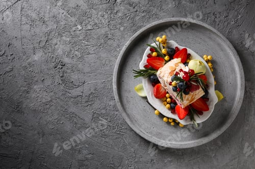Preview: Meringue roll, concept of tasty and delicious food