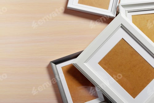 Preview: Blank photo frame on the table