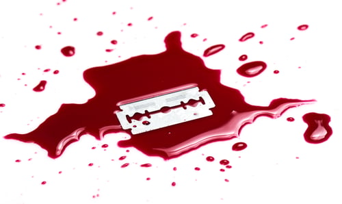 Preview: Blood on white background
