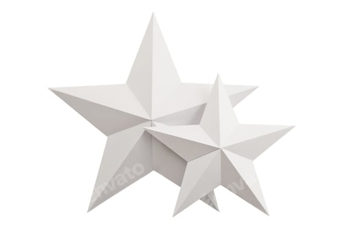 Preview: #6827 White christmas star isolated on a transparent background