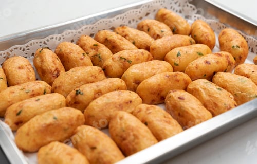 Preview: fried homemade potato croquettes