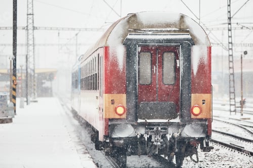 Preview: Railway during heavy snowfall