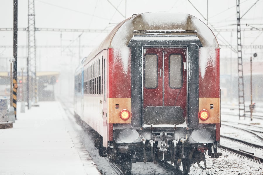Cover for Railway during heavy snowfall