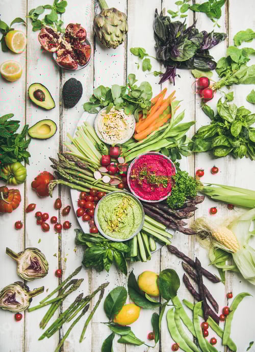 Preview: Healthy raw summer vegan snack plate