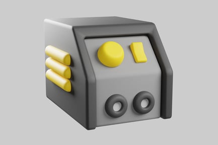 Preview: Grey control box with yellow accents