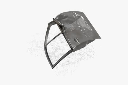 Preview: Damaged Vehicle Door with Shattered Glass