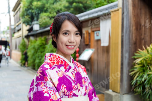 Preview: Young Woman dress up with kimono