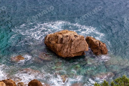 Preview: Rocky Coast on the Sea in Pedra Longa, Sardinia, Italy.