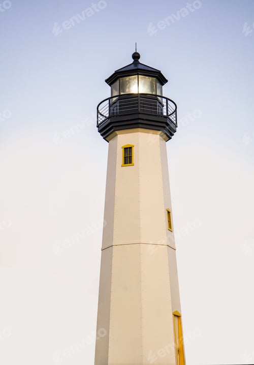 Preview: Vertical shot of the Scott Self Lighthouse at the Harbor. Dallas, Texas, USA.