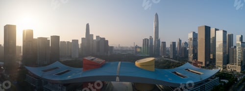 Preview: Aerial view of landscape in Shenzhen city,China