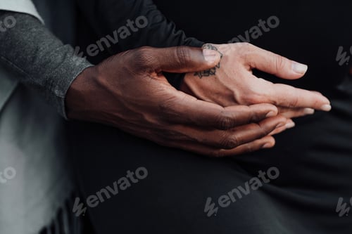 Preview: Young beautiful interracial millennial couple expecting a baby.