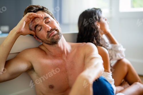 Preview: Portrait of couple having problems and crisis. Divorce separation erectile dysfunction concept