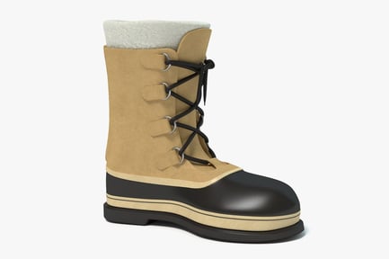 Preview: Laced Winter Boots with Fur Lining