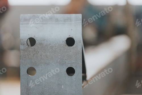 Preview: Metal details in the factory, close-up