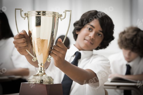 Preview: Boy with trophy