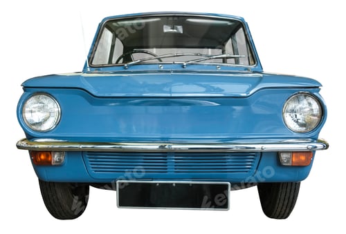Preview: Isolated Vintage British 60s Car