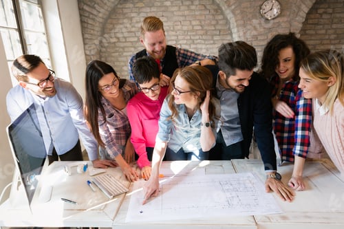 Preview: Picture of young architects discussing in office
