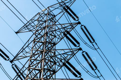 Preview: silhouette of high voltage electrical pole structure