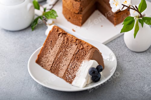 Preview: Chocolate cake for Mother's day with berries and chocolate topping