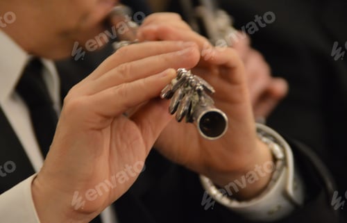 Preview: Man’s hands playing flute