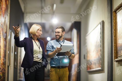 Preview: Woman Curating Art Gallery