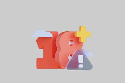 Preview: Age restriction eighteen plus symbol