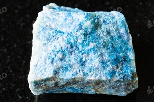 Preview: sample of rough lazurite rock on black