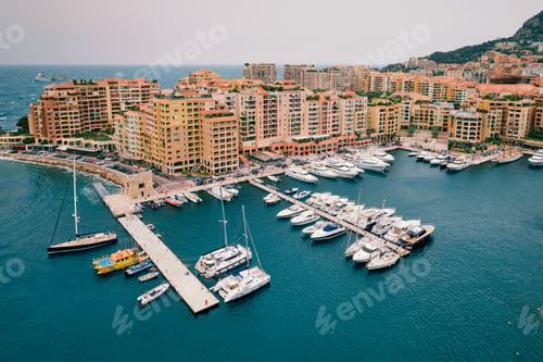 Preview: Harbor with yachts and boats in Moncte Carlo, Monaco