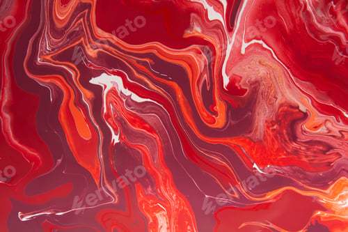 Preview: Abstract painting of red and white stains