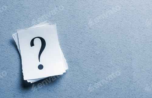 Preview: Stack of question marks printed on paper