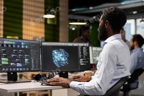 Preview: Software engineer leverages AI language model assistance while coding