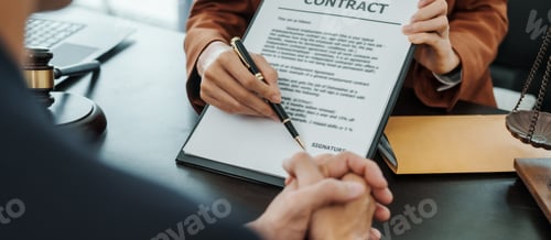 Preview: Asian female exclusive lawyer people legal advisor, legislation, legal contract documents
